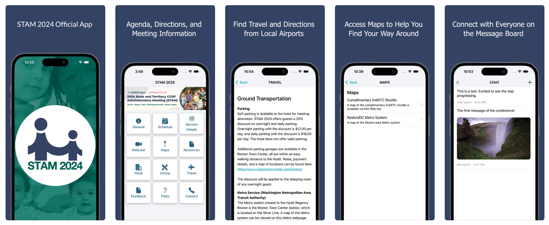 STAM App Screenshots